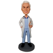 Custom Doctor Bobblehead With Stethoscope - Personalized Medical Gift for Him